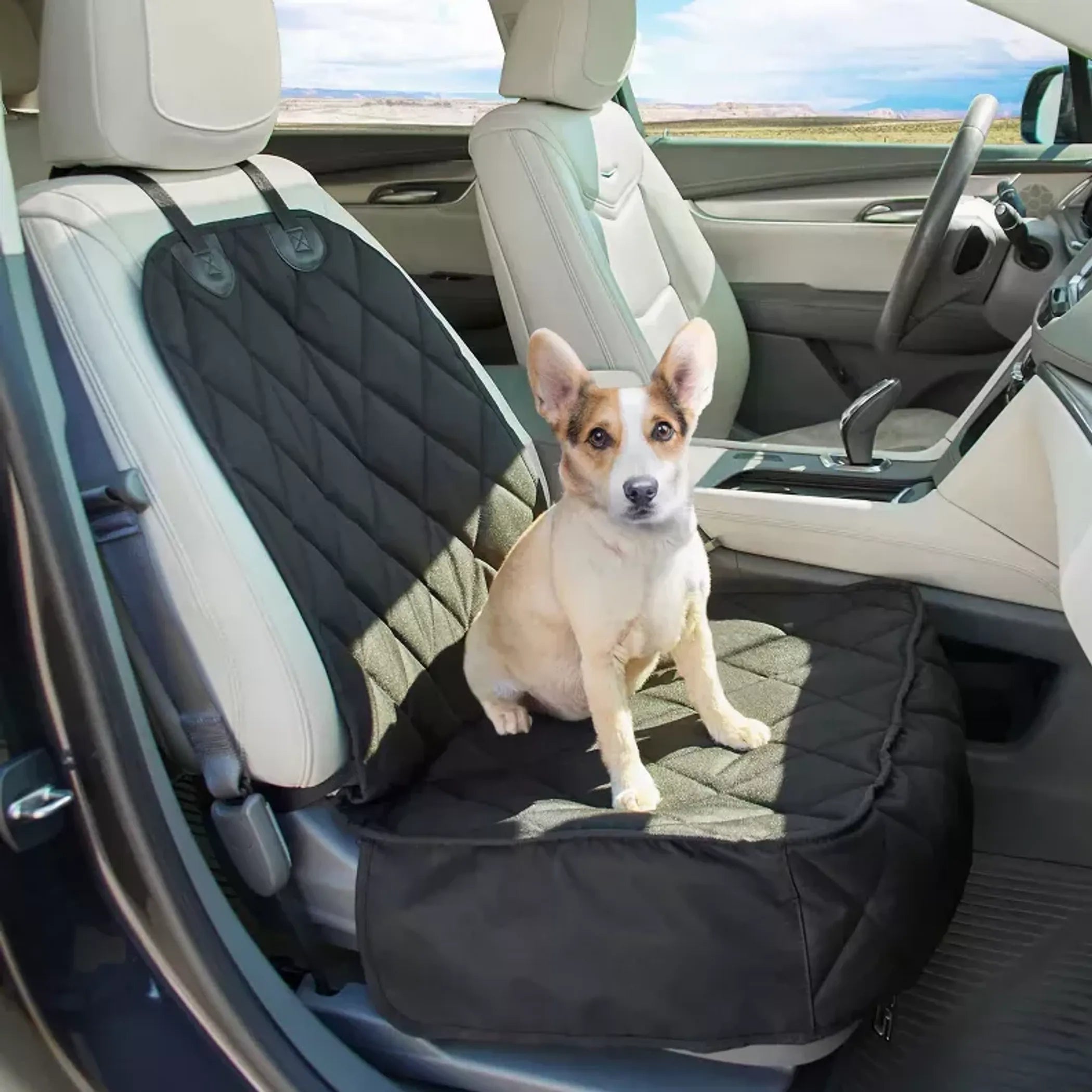 GOOPAWS Dog Front Car Seat Cover – Waterproof & Non-Slip Protector