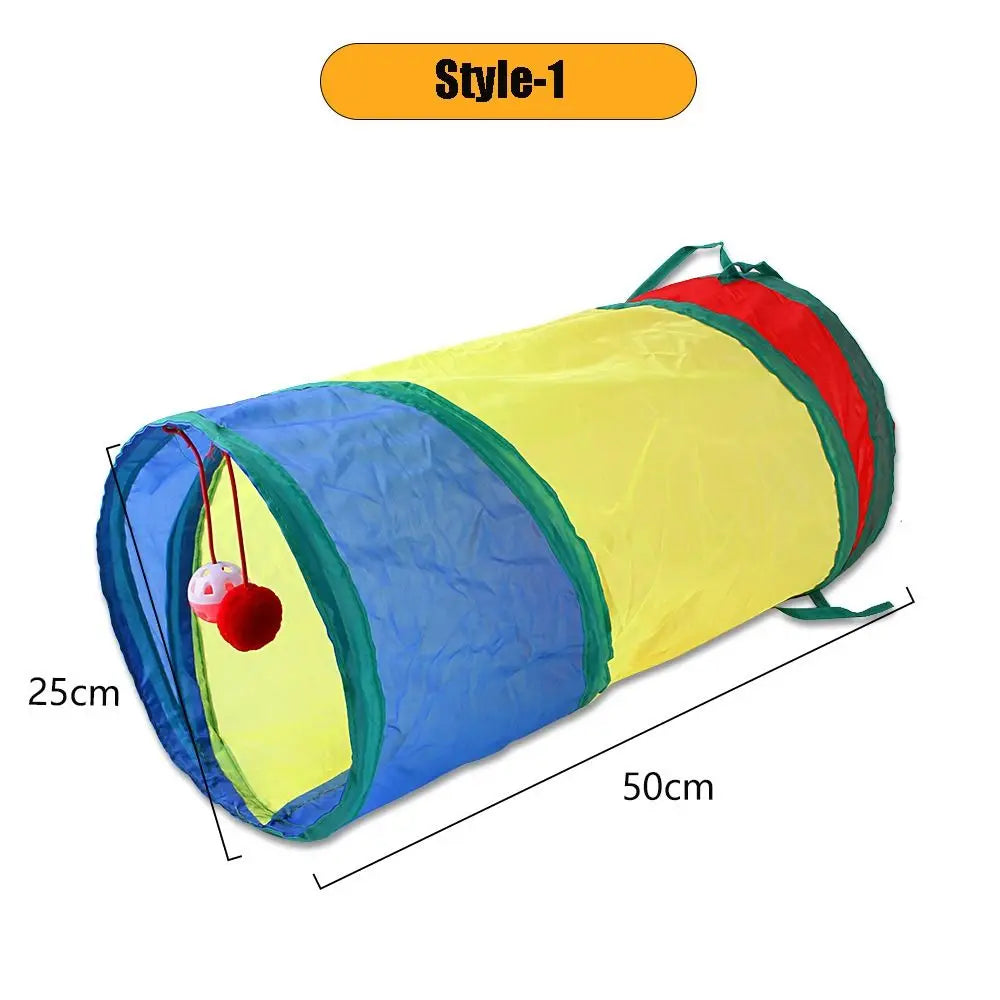 Pounce & Play™ Cat Tunnel – Foldable Colorful Play Maze Toy