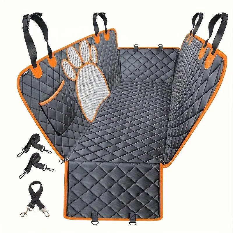 Pawfect Ride™ Hammock – Waterproof Dog Car Seat Cover with Non-Slip Backing