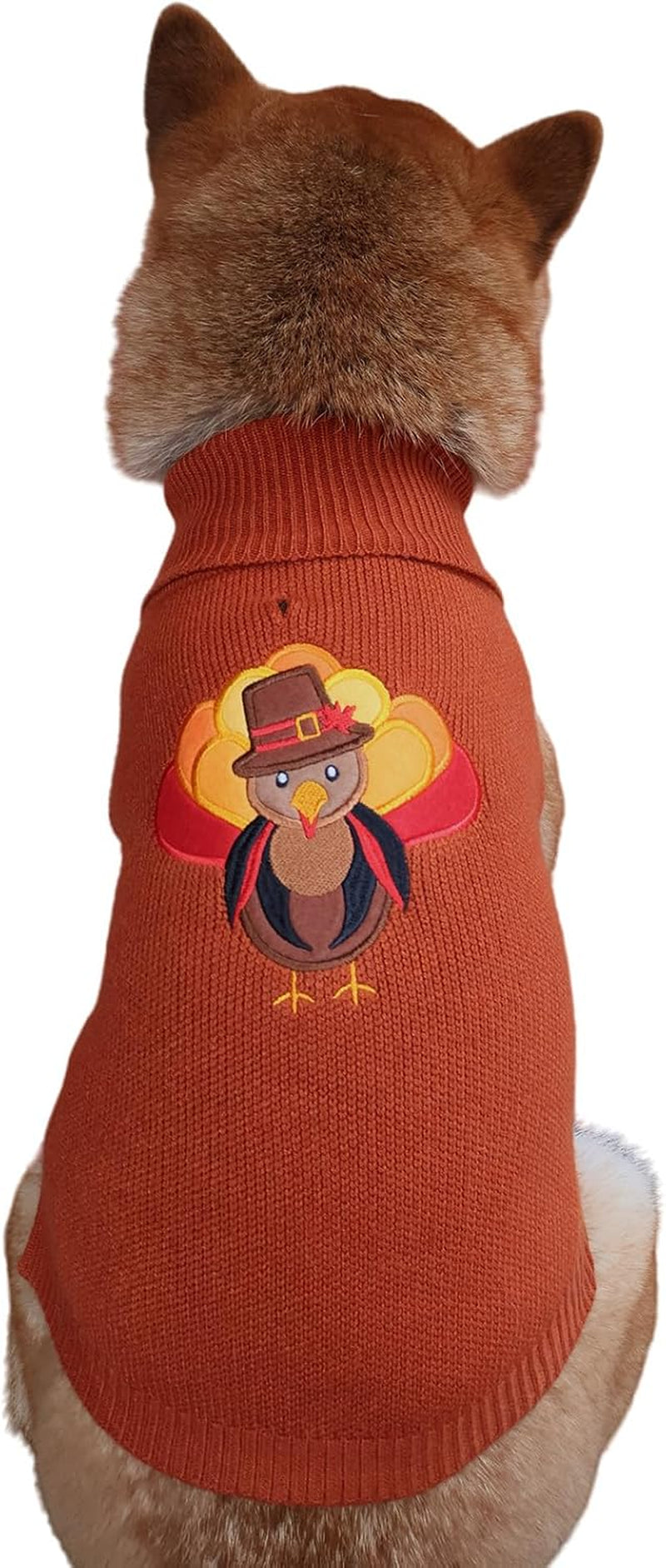Thanksgiving Turkey Dog Sweater | Cozy Knit Fall Pet Outfit