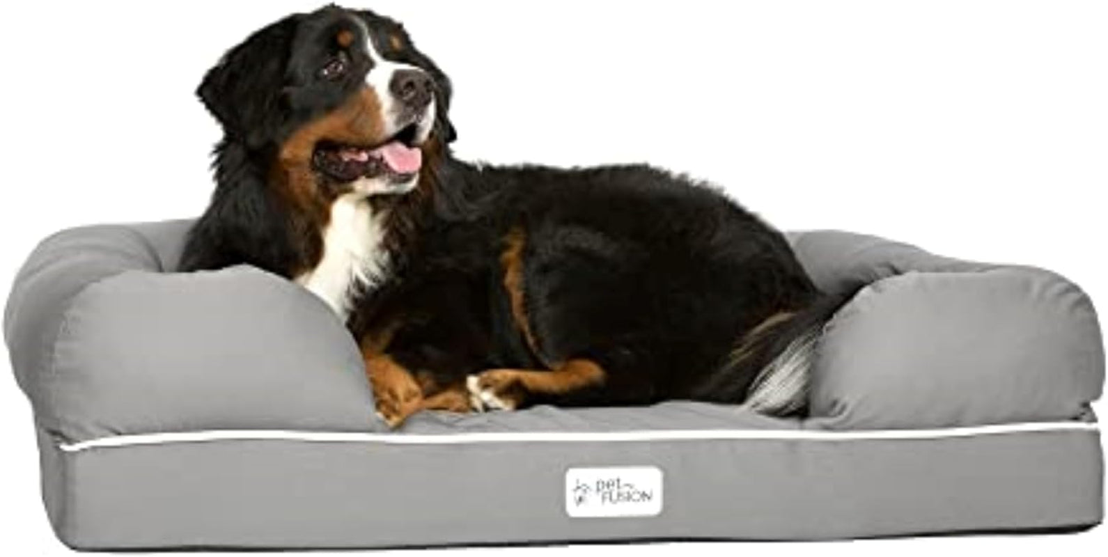 Ultimate Orthopedic Memory Foam Dog Bed with Bolsters – XL (44"x34") Waterproof, Washable Cover, Durable Cotton-Poly Blend
