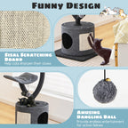 Cat Tree for Large & Small Cats – Stylish Metal Frame Cat Tower