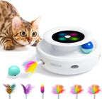 2-in-1 Smart Pet Toy – Automatic Feather & Ball, 3 Modes, Interactive Fun for Cats & Dogs