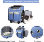 Wheeled Pet Carrier Backpack & Stroller – Travel Bag for Dogs & Cats