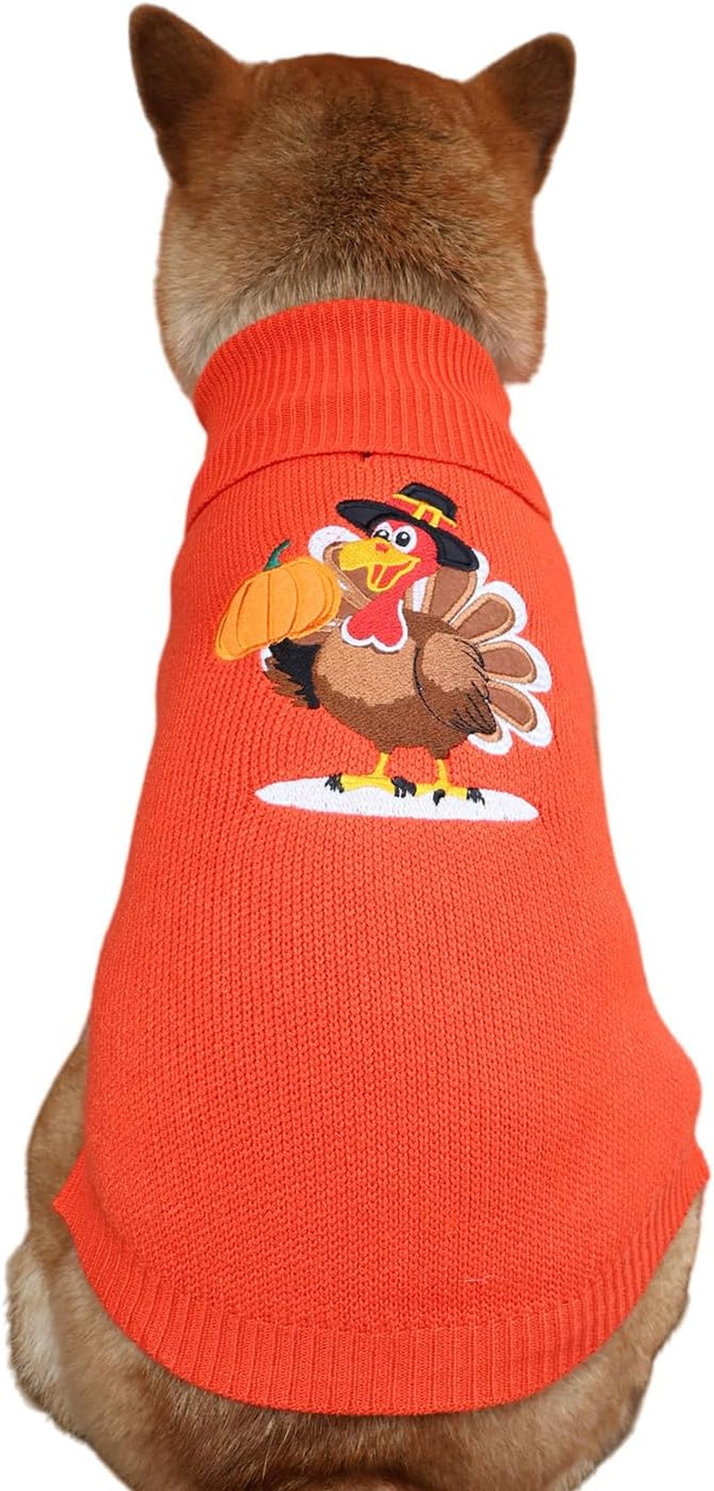 Thanksgiving Turkey Dog Sweater | Cozy Knit Fall Pet Outfit