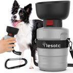 Portable Dog Water Bottle with Built-In Bowl – Leak-Proof, BPA-Free Travel Dispenser for Walks, Hiking & Outdoor Adventures