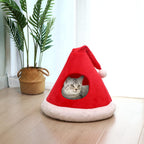 Christmas Tree Cat Bed Tent – Cozy Self-Warming Pet House for Cats & Small Dogs