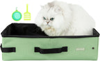 Portable Cat Travel Litter Box – Leakproof, Foldable & Odor-Control