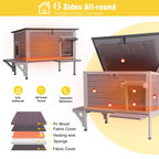 🏠❄️ Insulated Heated Cat House with Temperature Control – Weatherproof Feral & Outdoor Cat Shelter