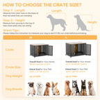 38" Heavy Duty Dog Crate Furniture  - Chew-Proof Escape-Proof Rustic Kennel