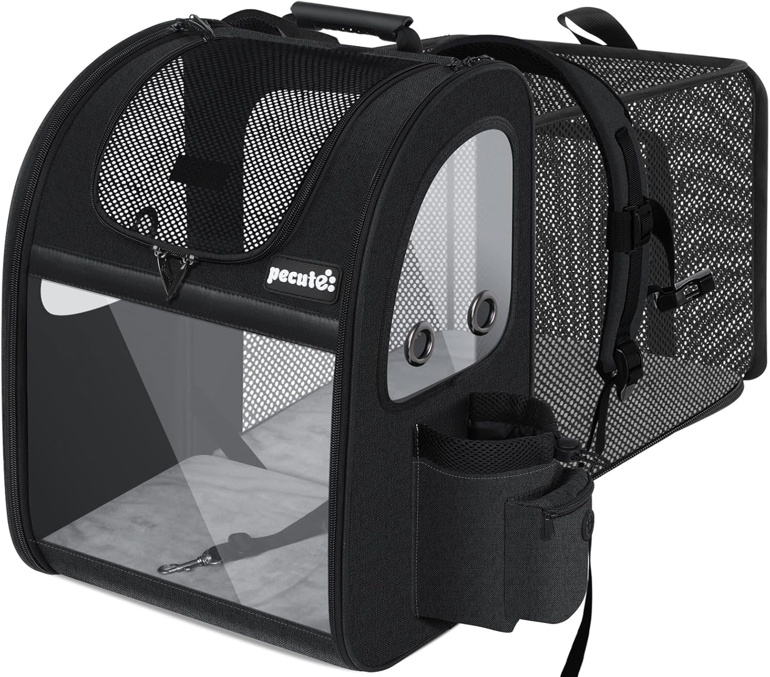 Expandable Pet Carrier Backpack – Breathable Mesh Dog & Cat Travel Bag for Hiking, Camping & Outdoor Adventures (Holds up to 17 lbs)