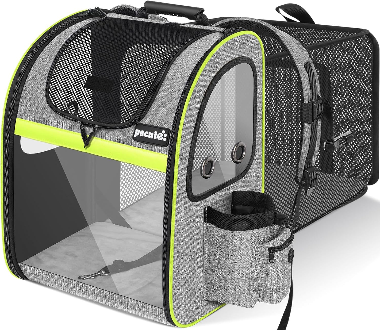 Expandable Pet Carrier Backpack – Breathable Mesh Dog & Cat Travel Bag for Hiking, Camping & Outdoor Adventures (Holds up to 17 lbs)
