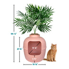 Original Hidden Litter Box Planter – Hooded Cat Litter Box with Fake Plant Cover