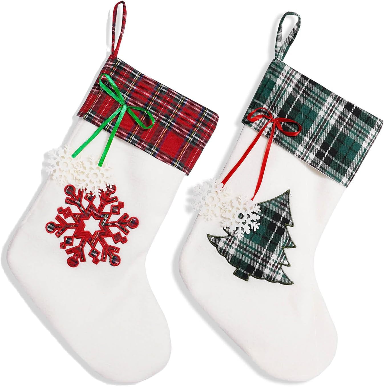 Large Dog & Cat Christmas Stockings – Plush Paw-Shaped Holiday Hanging Socks