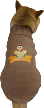 Thanksgiving Turkey Dog Sweater | Cozy Knit Fall Pet Outfit