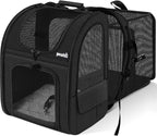 Expandable Pet Carrier Backpack – Breathable Mesh Dog & Cat Travel Bag for Hiking, Camping & Outdoor Adventures (Holds up to 17 lbs)