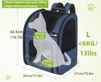 Expandable Pet Carrier Backpack – Breathable Mesh Dog & Cat Travel Bag for Hiking, Camping & Outdoor Adventures (Holds up to 17 lbs)