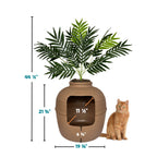 Original Hidden Litter Box Planter – Hooded Cat Litter Box with Fake Plant Cover
