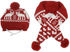 Pet Christmas Reindeer Scarf & Hat Set – Holiday Accessories for Dogs & Cats