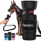 Portable Dog Water Bottle with Built-In Bowl – Leak-Proof, BPA-Free Travel Dispenser for Walks, Hiking & Outdoor Adventures