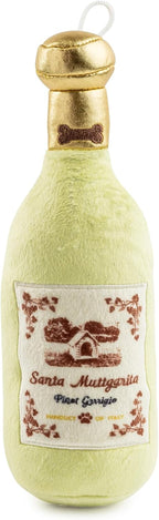 LaBarka Pawsecco Plush Dog Toy – Funny Designer Parody Toy with Squeaker for All Breeds, Soft, Stylish & Machine-Washable