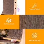 L-Shape Cat Scratcher – 23.6" Cardboard Pad for Indoor Cats & Furniture - FurriendlyPaws | Furry Friends, Happy Hearts