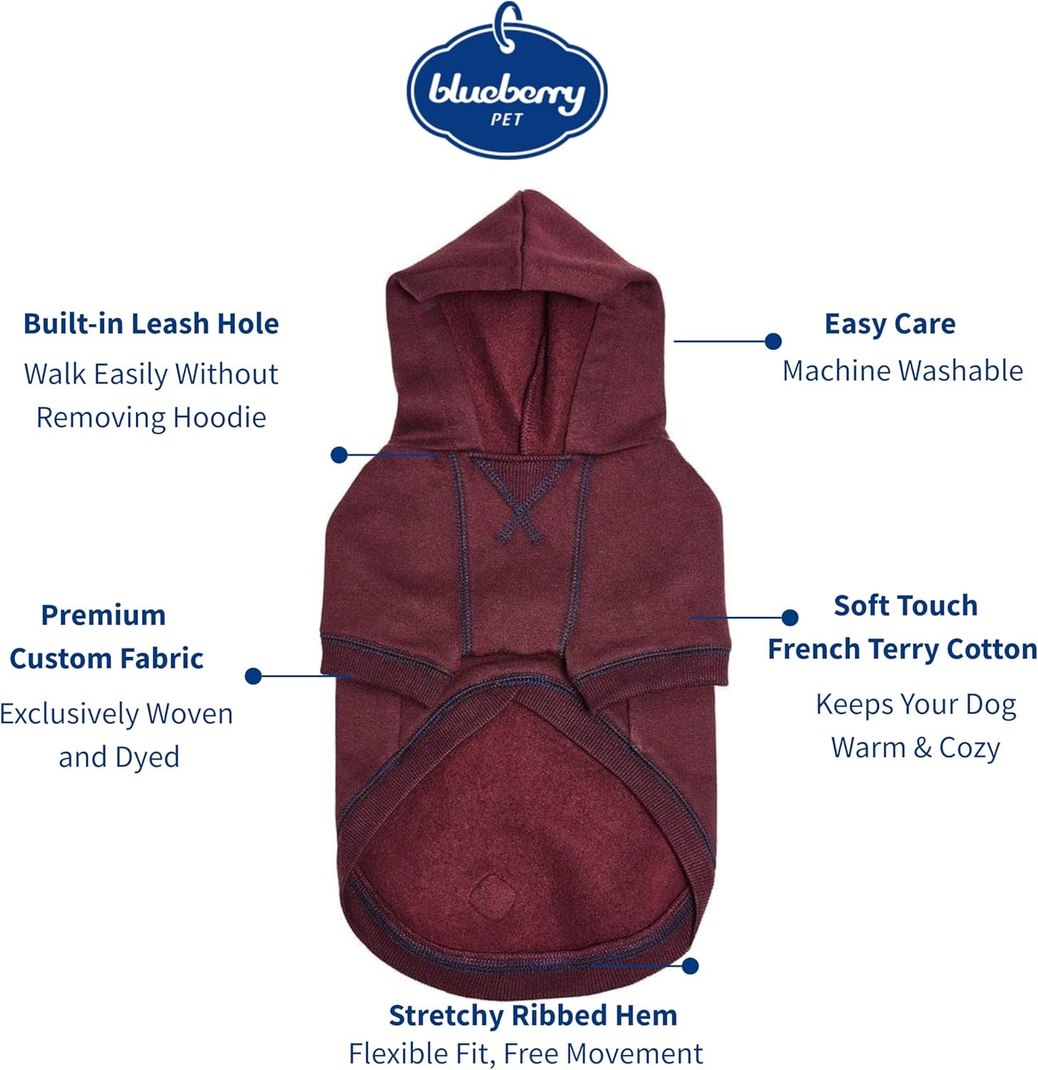 Dog Hoodie – Soft Cotton-Blend Sweater for Dogs
