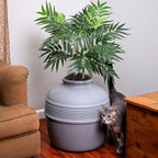 Original Hidden Litter Box Planter – Hooded Cat Litter Box with Fake Plant Cover