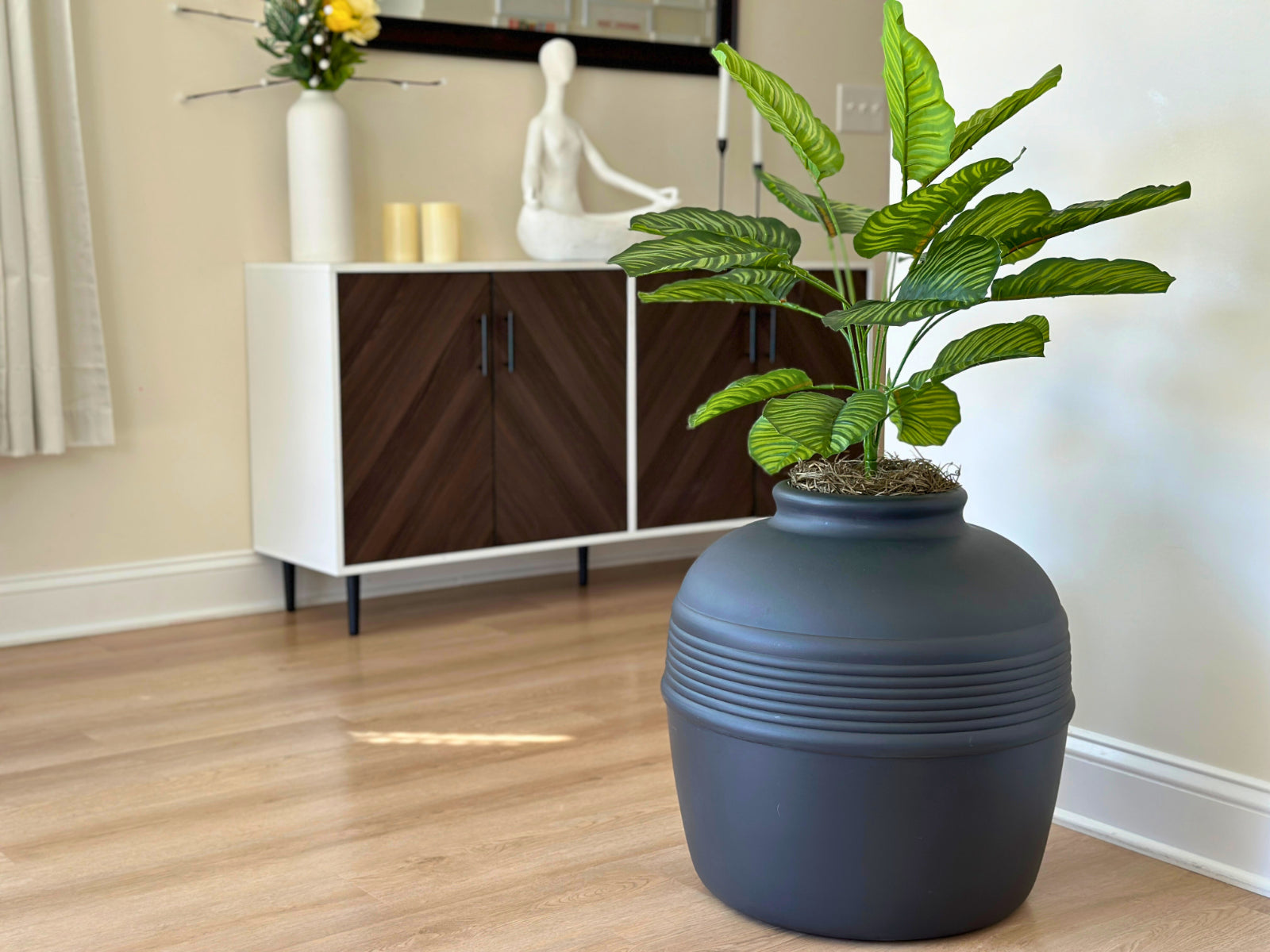 Original Hidden Litter Box Planter – Hooded Cat Litter Box with Fake Plant Cover