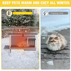 🏠❄️ Insulated Heated Cat House with Temperature Control – Weatherproof Feral & Outdoor Cat Shelter