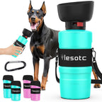 Portable Dog Water Bottle with Built-In Bowl – Leak-Proof, BPA-Free Travel Dispenser for Walks, Hiking & Outdoor Adventures