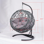 Luxury Cat Swing Hammock with Stand & Cushion – Rattan Wicker Egg Chair for Cats, Indoor Hanging Pet Bed with Breathable Design & Washable Cushion