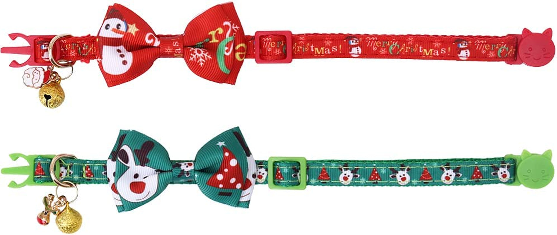 Christmas Cat Collar with Bow Tie & Bell – Adjustable Safety Breakaway for Cats & Kittens - FurriendlyPaws | Furry Friends, Happy Hearts