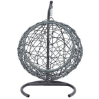 Luxury Cat Swing Hammock with Stand & Cushion – Rattan Wicker Egg Chair for Cats, Indoor Hanging Pet Bed with Breathable Design & Washable Cushion