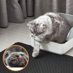 Cat Litter Mat 23"x17" – EVA Honeycomb Double Layer, Waterproof & Urine-Proof Scatter Control, Washable, BPA-Free