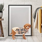 Plaid Dog Hoodie – Warm Winter Coat with Leash Hole, Stylish Sweater for Small, Medium & Large Dogs & Cats