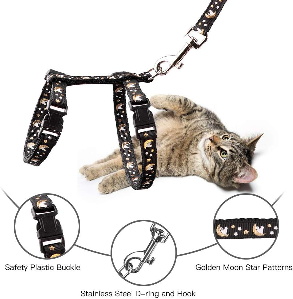 Cat Harness & Leash Set – Escape Proof Adjustable Nylon - FurriendlyPaws | Furry Friends, Happy Hearts