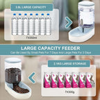 Automatic Dog Cat Feeder & Water Dispenser Set – 1 Gallon x 2