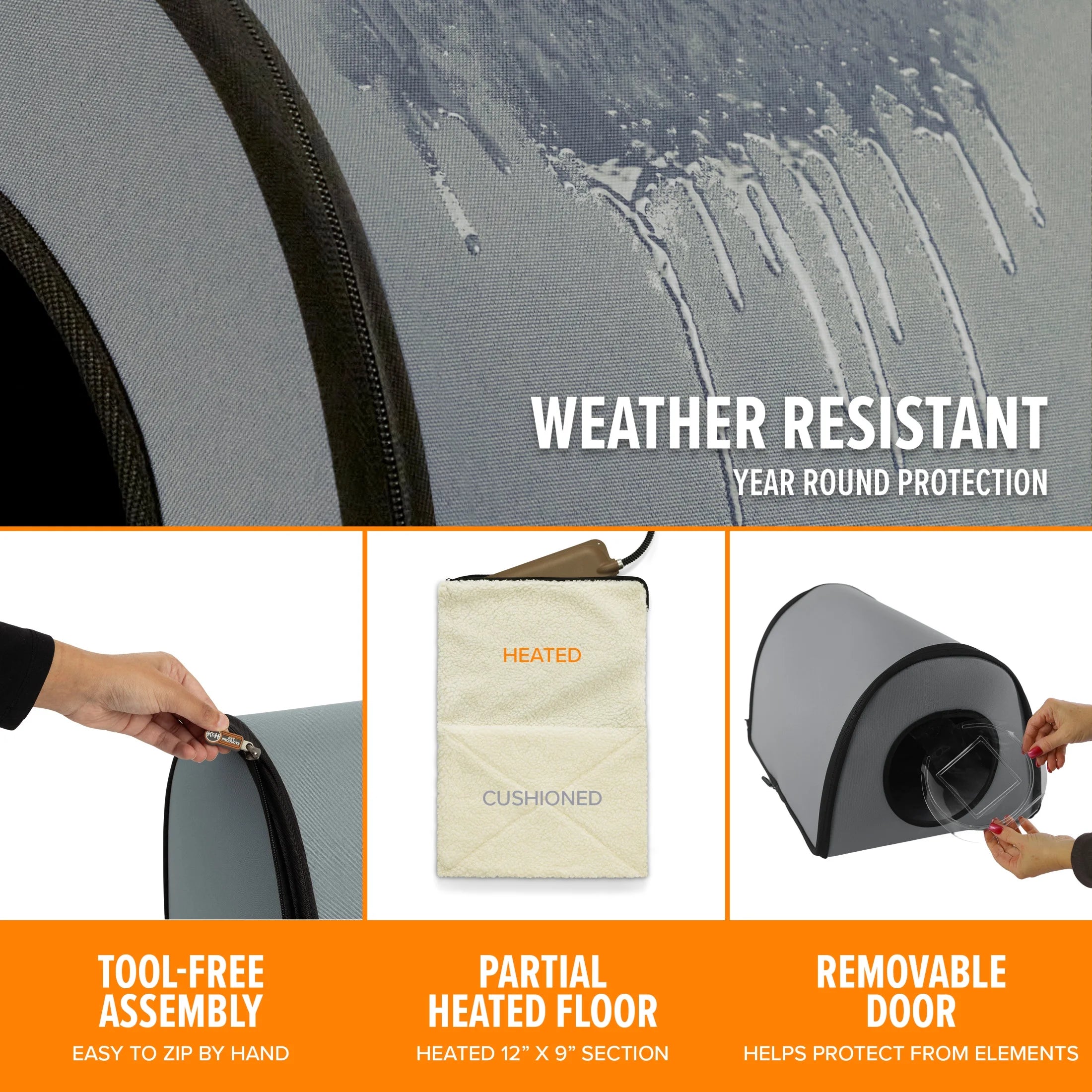 Thermo Mod Kitty Shelter – Outdoor Heated Cat House with Insulated Weatherproof Design