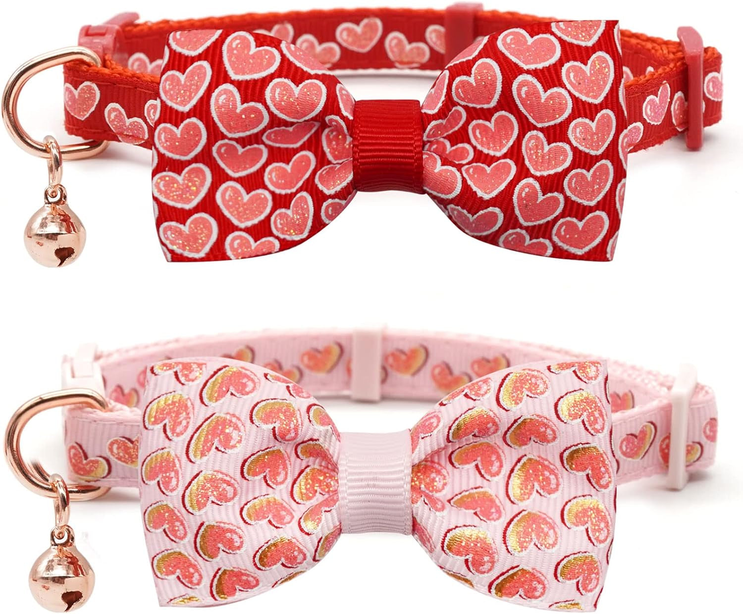 Seasonal Cat Collars 2-Pack – Breakaway Bow Ties with Bells - FurriendlyPaws | Furry Friends, Happy Hearts