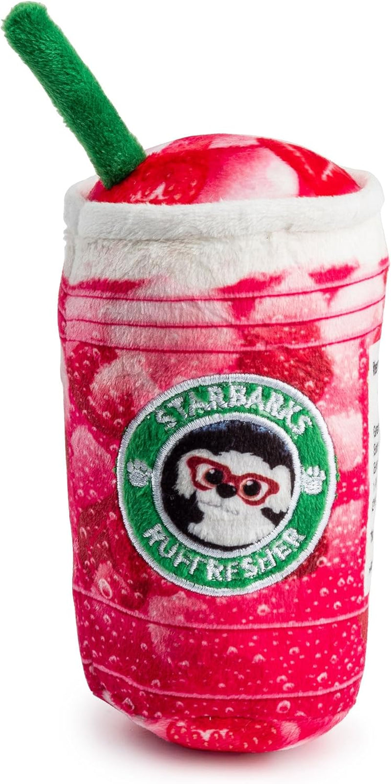 LaBarka Pawsecco Plush Dog Toy – Funny Designer Parody Toy with Squeaker for All Breeds, Soft, Stylish & Machine-Washable