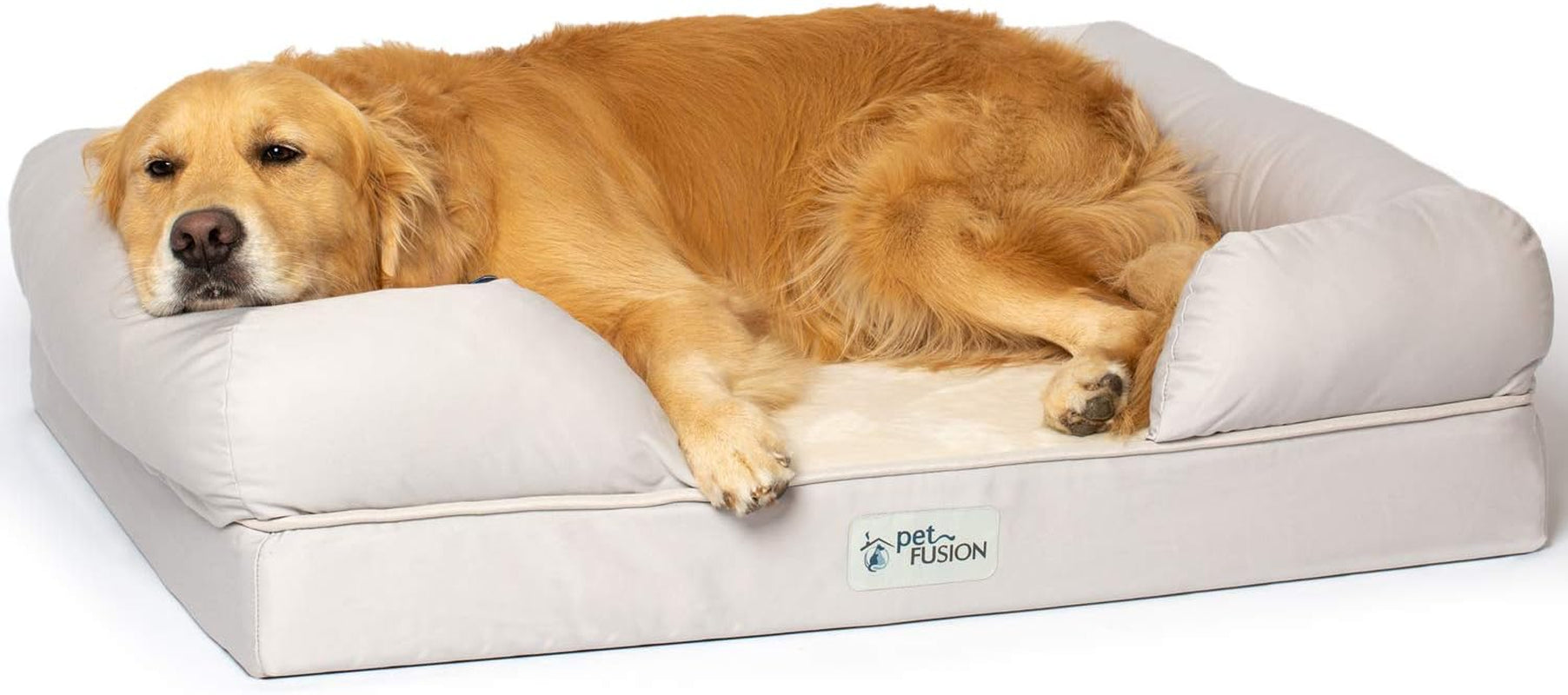 Ultimate Orthopedic Memory Foam Dog Bed with Bolsters – XL (44"x34") Waterproof, Washable Cover, Durable Cotton-Poly Blend