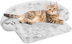 Calming Dog Bed Fluffy Plush Dog Mat for Furniture Protector with Removable Washable Cover for Large Medium Small Dogs and Cats (Small(35X31X5), Dark Grey)