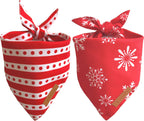 2-Pack Dog Bandanas – Reversible Triangle Pet Scarves for All Seasons, Adjustable Fit - FurriendlyPaws | Furry Friends, Happy Hearts