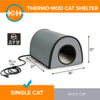 Thermo Mod Kitty Shelter – Outdoor Heated Cat House with Insulated Weatherproof Design