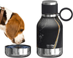 Buddy Bottle™ by Asobu – Stainless Steel Insulated Water Bottle with Removable Dog Bowl & Treat Storage