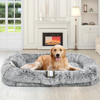 Human Dog Bed – Oversized Memory Foam Pet Bed with Blanket & Pillow - FurriendlyPaws | Furry Friends, Happy Hearts