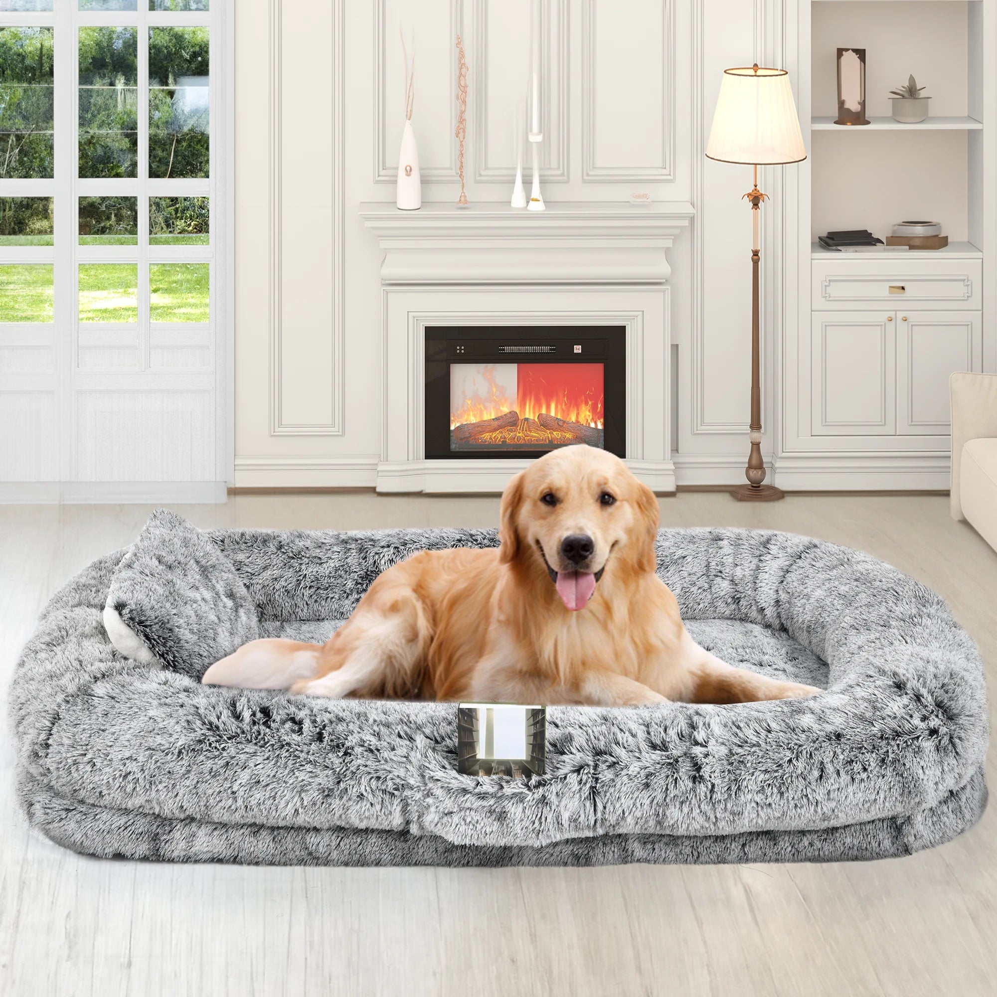 Human Dog Bed – Oversized Memory Foam Pet Bed with Blanket & Pillow - FurriendlyPaws | Furry Friends, Happy Hearts