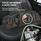 Expandable Cat Travel Carrier - Double Compartment w/ Litter Boxes