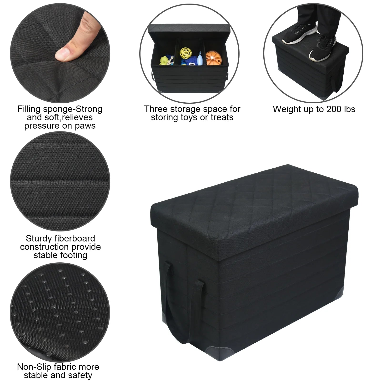Car Back Seat Extender for Large Dogs – Pet Seat Extender with Storage